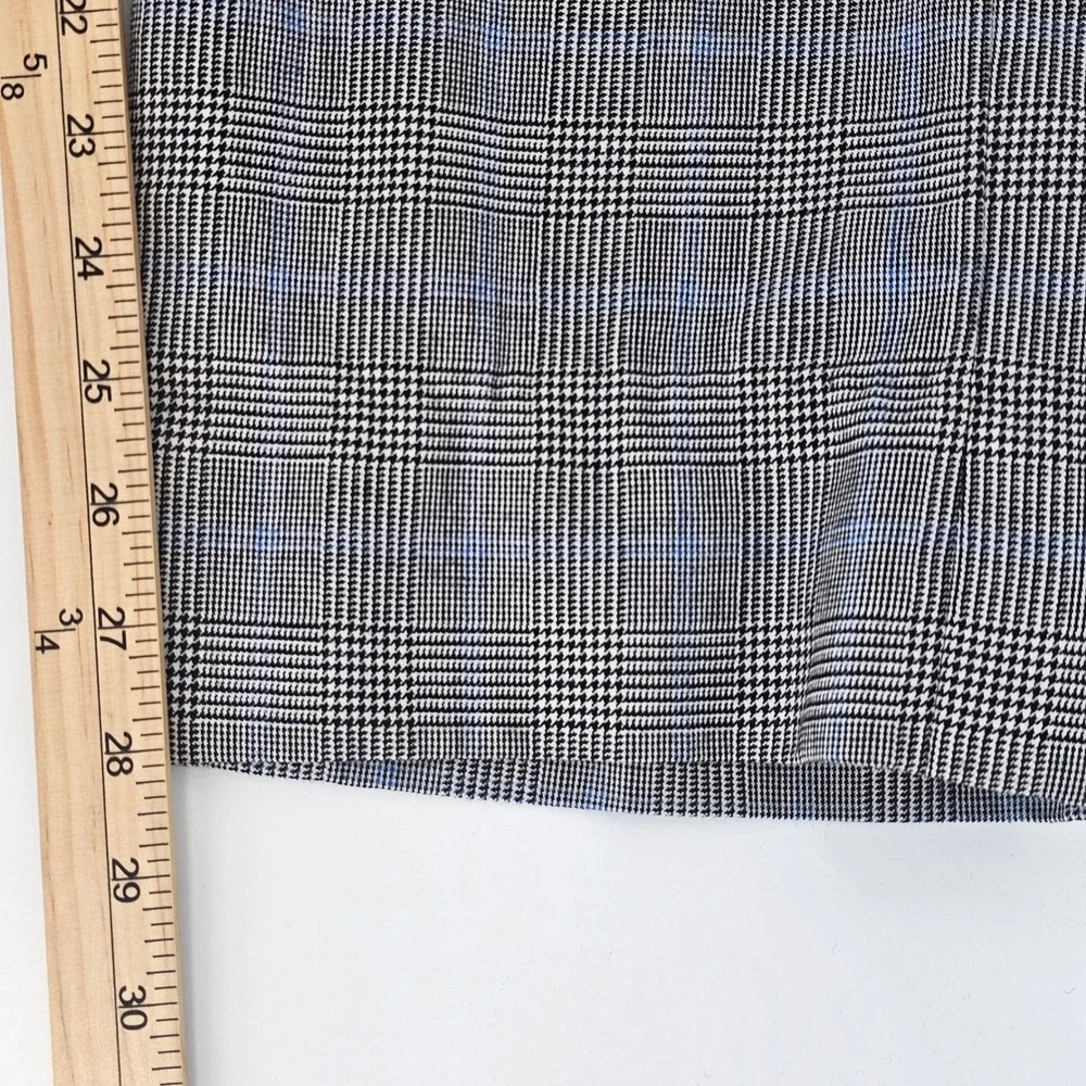 Major Glen Plaid Trousers Mens 31x28 Grey Blue Check Straight Leg Tailored Pants